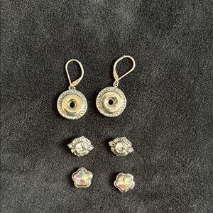 Elegant Silver Earrings Set